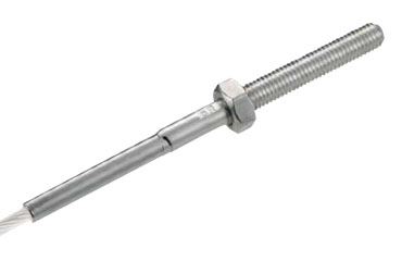 ステンレスSUS316 ターミナルボルト 左ねじ (AK)(ワイヤー保持具)(浅野金属工業)